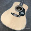 Custom guitar, solid spruce top, ebony fingerboard, solid rosewood sides and back, real abalone shell binding inlay, 41-inch high-quality 100 series acoustic guitar