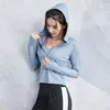 ランニングジャケットジャケットの女性長袖パーカーヨガジム服のためのクイックドライジャージーフィットネスワークアウトトップの女性1