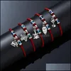 Pulseiras de charme pulseira ￠ m￣o Bracelete Lucky Kabh Red String Thread