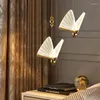 Kolye lambaları Nordic Salon Yatak Odası Lambası Modern Kişilik El Kelebek Tek Kafa LED Işık Lüks Restoran Merdiven boşluğu Chande