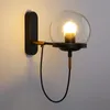 Lampy ścienne mosiężne szklane lampa nordycka retro homestay bar restauracja Mini kreatywna osobowość kawiarnia sypialnia Lampwal