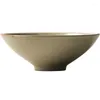 Bowls 5 Inches Japanese Ceramic Noodle Bowl Retro Tableware Simple Restaurant Ramen Rice Salad Fruit Household CN(Origin)