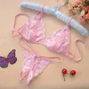 Ensemble de Lingerie érotique pour femmes, ensemble Sexy, exotique, entrejambe ouvert, sous-vêtements sans fil, deux pièces, Y2302