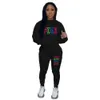 Plus Sizes S-5XL Designer Women Tracksuitstwo Pieces Set Personalized Printing Casual Fashion Sweater Pants Ladies Sportwear
