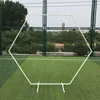 Party Decoration Hexagonal Wrought Iron Arch Frame Background Wedding Stage Birthday Supplies PropsParty