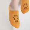 Chaussettes japonaises courtes et fines pour femmes, pantoufles d'été, bonneterie en coton, dessin animé bateau