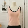 Damen-Tanks, koreanische Mode, Basic-Tanktops, ärmellos, dick, Colorblock, gespleißt, Femme Croset, Crop-Tops, Frau, gestreifte Unterhemden mit V-Ausschnitt