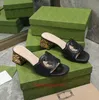 Ontwerpers Lage Hakken Leer Sexy Sandalen Vrouwen In elkaar grijpende Hoogwaardige Echte Lederen Slippers G Uitgesneden Slide Sandaal Kalf Dames Mode Uitsparing Dragen Schoenen NO384