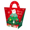 Christmas Decorations 10pcs Paper Bags Treat Bag Candy Box Merry Gift Boxes For Presents Elk Snowman Santa Claus Pattern CookieChristmas Dec