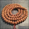 Inne 108pcs Vajra bodhi rudraksha koraliki do robienia biżuterii medytacji Mala Modlitwa Tybetańska Naszyjnik Bracelet Akcesoria 9 Dhyw1