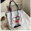 女性用バッグ新しい大容量メガネ美容トートバッグファッションスパンコールパーソナリティポータブルメッセンジャーバッグ