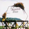 Party Decoration Hexagonal Wrought Iron Arch Frame Background Wedding Stage Birthday Supplies PropsParty