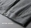 Men's Hoodies & Sweatshirts Brand Spring Autumn Casual Hight Quality Fashion Grey Embroidered Slim Zipper 4XL