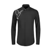 Kobspin 80% katoenen shirt mannen Casual slanke lange mouw zakelijke mannelijke shirts luxe vogel borduurwerk chemise homme m-4XL