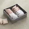 Storage Boxes Luluhut Washable Underwear Box Foldable 7 16 24 Grids Bras Socks Drawer Organizer Multi-function Home200I