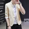 Men's Suits Blazers summer tops thin Casual Single Slim Fit check Suit Coat blazer top 230206