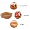 Bowls Bowl Rice Wooden Wood Fruit Bamboo Rusticplate Square Tableware Organizers Key Fruits Soup Noodle Dishes Seasoning Salad