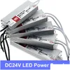 محولات الإضاءة LED DRIVER DC12V 24V IP67 مقاوم للماء للضوء في الهواء الطلق 12V إمدادات الطاقة 10W 20W 45W 60W 100W 200W 300W DRO DHPQB