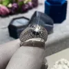 Trouwringen mode elegant glanzend kristal zirkoon zilveren kleur ring prachtige luxe dame eeuwige verloving sieraden minnaar cadeaus