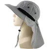 ベレー帽の夏の男性女性サンバケツハット首皮フラップアウトドアUV保護ワイドブリムハイキングメッシュ通気性帽子berets oliv2