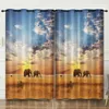 Curtain Animal Series Dekoracja pomieszczenia tła Różowe zasłony luksus 1