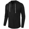 Men's Hoodies 2023 Casual Hooded Shirts Long Sleeve Raglan Henley Jersey Hoodie Shirt Jacquard Knitted Lightweight Top Tees Tshirts