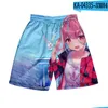 メンズショーツVtuber Minato Aqua 3D Summer Holiday Women/Men Elastic Waist Cool Streetwear Kawaii Beachショートマンズ