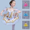 Stage use balé profissional romântico Tutu White Swan Lake Girl and Women Ballerina Party Dance Fantases Balledress