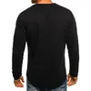T-shirts masculins T-shirts à feuille à glissière basique T-shirts Slim Fit Tshirt Homme Mans de chemise à manches longues