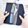 New Korean Soft Handbag Ladies Long Purse Fashion Pure Color Envelope Button Wallet Litchi Wallet257S