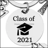 Key Rings 2021 Keychain Graduation Season Souvenir Chain Keyring Gift Graduate Students Positive Energy Jewelry Accessories 801 Drop Dhli8