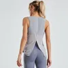 Actieve shirts Casual workout Vrouwen Yoga Mouwloze asymmetrische gym loopt training tanktops Athletic Sport Vest 122362WTA