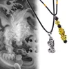 Pendant Necklaces Obsidian Stone Beads Necklace Ring Chinese Feng Shui Pixiu Men Women Wealth And Good Luck Gold Black Pi Xiu Bracelet SetPe
