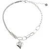 Bracelets à maillons couleur argent chaîne géométrique Vintage coeur Bracelet à breloques bracelet de cheville pour femmes filles fête bijoux de mariage SL013