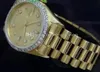 Con scatola originale OROLOGI di moda di lusso Orologio da uomo automatico da uomo con quadrante in oro giallo 8 carati di alta qualità 18038 2023