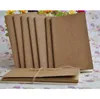 Not defterleri Kraft Notebook Nitsız Boş Kitaplar Retro Brown Beyaz Gezginler ve Ofis Okulu İşleri için 8.8*15.5cm SN4292