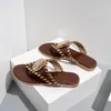 Flip zapatillas 2024 flop mujeres metal cristal mujer playa moda diapositivas señoras verano estilo casual comodidad plana más tamaño 21914