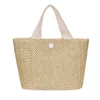 Sac tissé idyllique pour femmes, sac de loisirs portable en paille, sac de vacances à la plage d'été, nouvelle collection