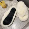 Slippers Summer Fluffy Raccoon Fur Slippers Shoes Women Real Fur Flip Flop Flat Furry Fur Slides Outdoor Sandals Woman Amazing Shoes 230204