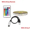 Strisce Led 5050 Dc 5V Usb Rgb Striscia 30Led/M Nastro impermeabile flessibile leggero 1M 2M 4M 5M Telecomando per luci di consegna di goccia di sfondo TV Dhun6