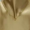 Gold Silver Color Rostfritt stål Alfabetet Pendent Halsband Inledande engelska Leter Halsband för kvinnor Fashion Jewelry Wholesale Factory Pris