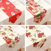 Table Cloth 2023 Christmas Decoration Floral Santa Claus Cover Xmas Party Dining Room Restaurant Runner High Quality