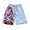 Herrshorts Vtuber Minato Aqua 3d Summer Holiday Women/Men Elastic midja Cool Streetwear Kawaii Beach Shortsmen's