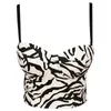 Women's Tanks 2023 Zebra Bustier Push Up Night Club Bralette Women's Bra Cropped Top Plus Size Corset Vest