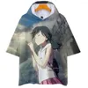 Men's Hoodies Sale Summer Fashion Anime Tees 3D Son Of The Weather Digital Printing Hoode Shirt High Quality Short Sleeve Hoodeshirt