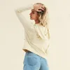 Gymkläder Gaiia Solid Beige Crop Drawstring Sweatshirt för kvinna Casual Long Sleeve Pullover Hoodies 2023 Overdimensionerade Jumper Tops