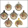 Pendanthalsband Ancient World Map Halsband Handgjorda Explorer Pirate Treasure Expedition Glass Pendan Yzedibleshop LEVERING JE DHEWX