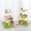 Plates Cake Rack Tray Dessert Vegetable Storage Creative Three-Layer Fruit PlateWedding Birthday Banquet Candy Shelf