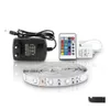 شرائط LED 5M 300LELDS NON -WARTROOFT RGB Strip Light 3528 DC12V 60LELS/M إضاءة مرنة الشريط الشريط المصباح DRICORATION DR DHV98