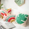 Pillow /Decorative Leaf Tufting Geometric Embroidery Throw Covers Dream Home Fresh Modern Living Room Pillowcase Sofa Bedding/